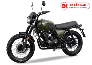 Xe Brixton Scrambler BX125X màu xanh quân đội