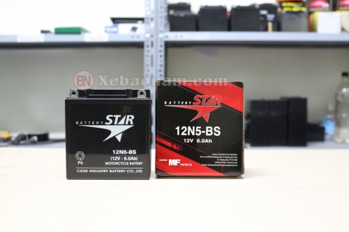 Acquy Star 12N5-BS 12V - 6.0Ah (Đen)