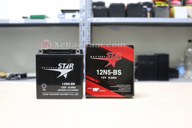 Acquy Star 12N5-BS 12V - 6.0Ah (Đen)