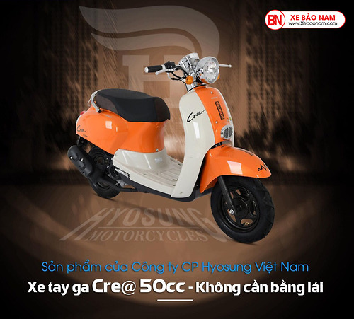 Xe máy tay ga TAYA CREA 50cc kem nhạt  E3 Audio Miền Nam